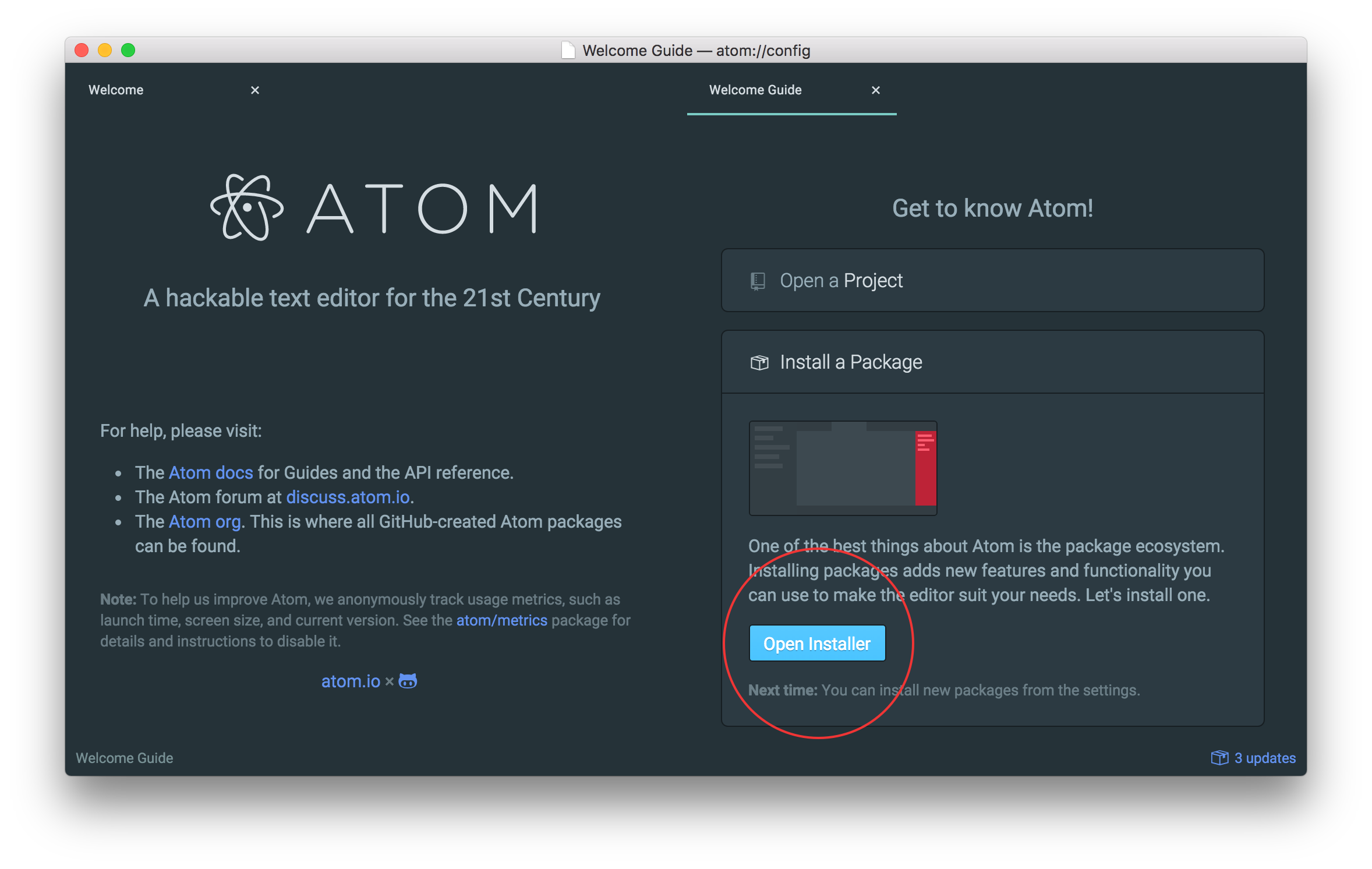 Welcome to Atom