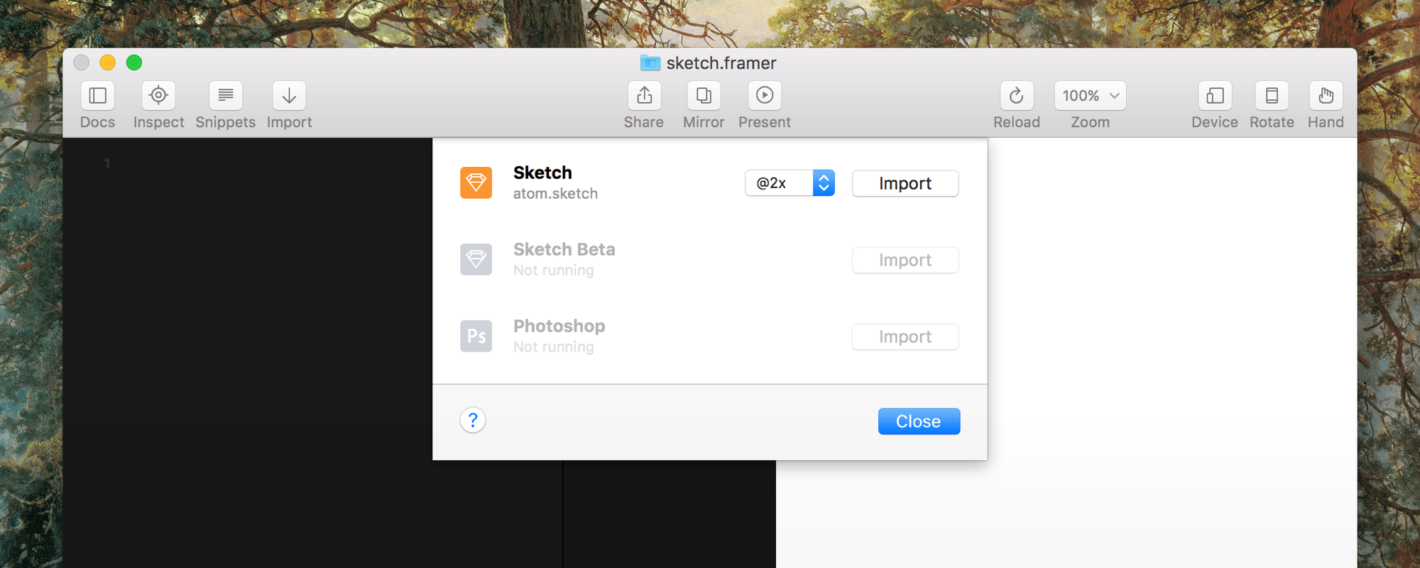 Framer + Sketch